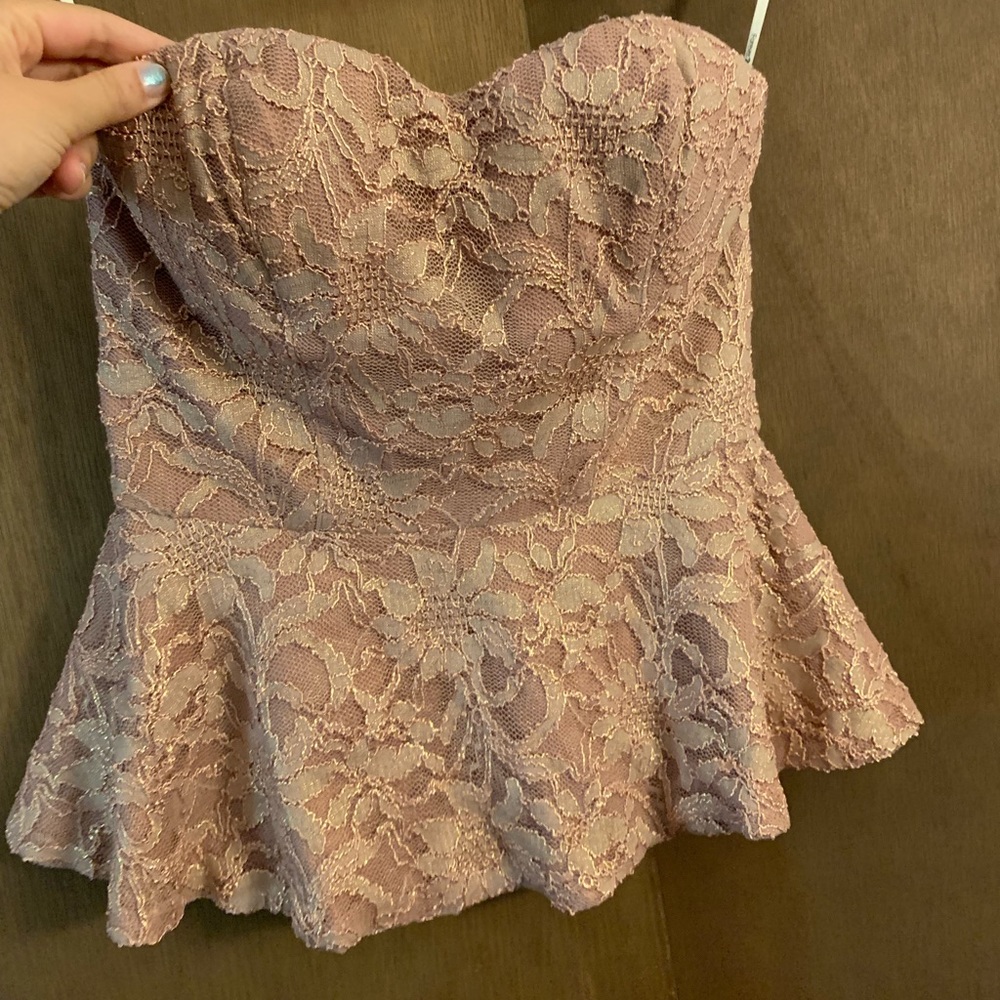 Strapless top